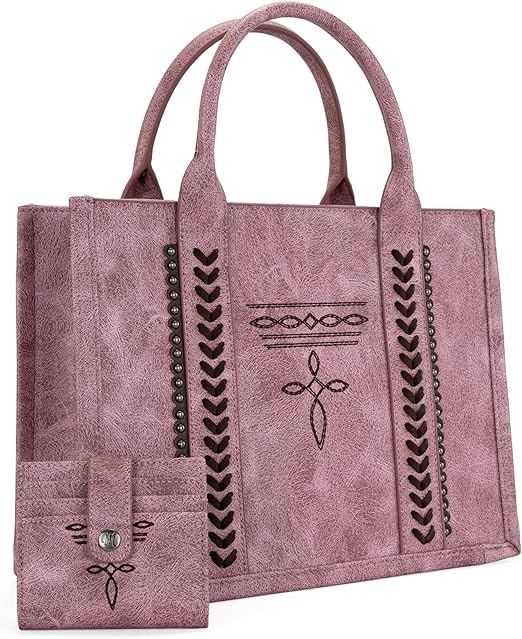 Montana West Whipstitch Concealed Carry Tote With Matching Bi-Fold Wallet
