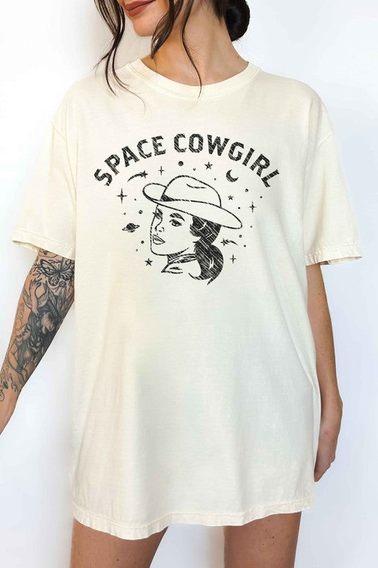 Space Cowgirl Western Country Oversized Tee