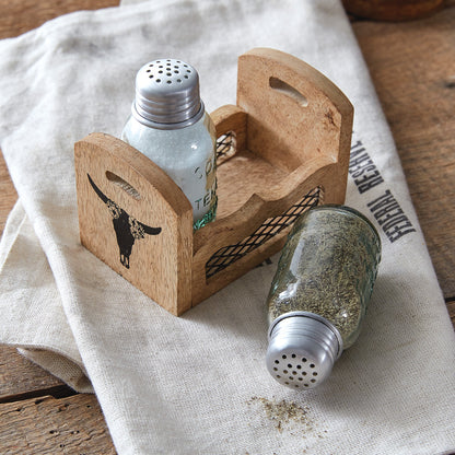 Western Salt and Pepper Caddy