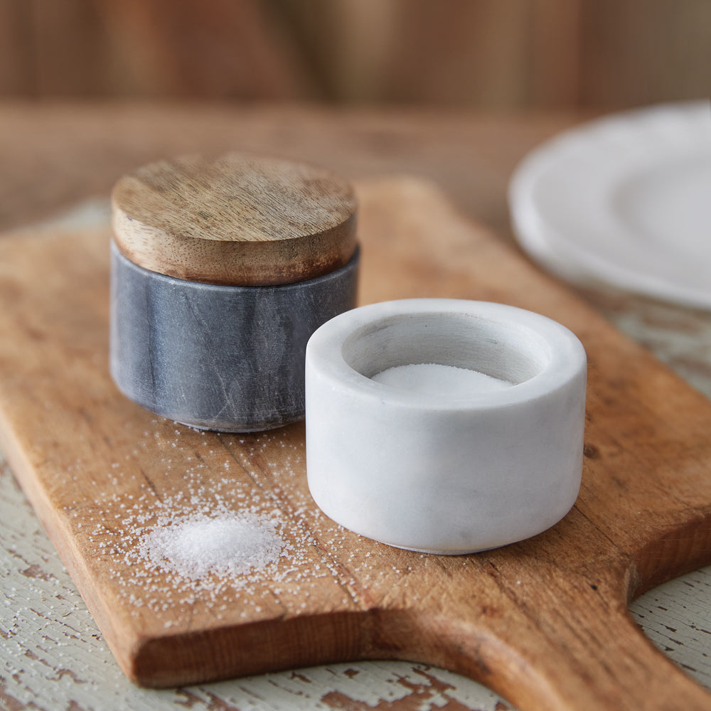 Marble Salt and Pepper Pinch Pots