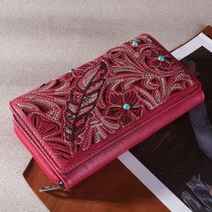 Montana West Embroidered Floral Cut-out Collection Wallet