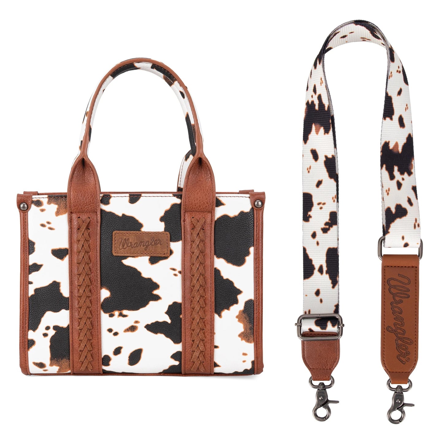 Wrangler Cow Print Concealed Carry Tote/Crossbody