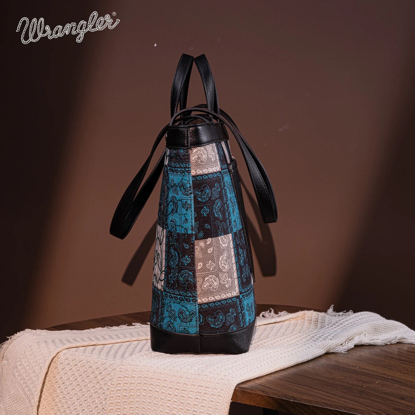 Wrangler Paisley Pattern Dual Sided Print Tote