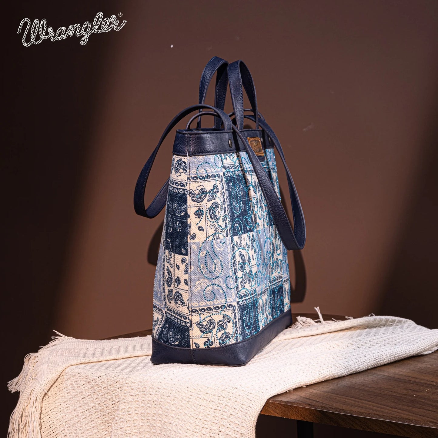 Wrangler Paisley Pattern Dual Sided Print Tote