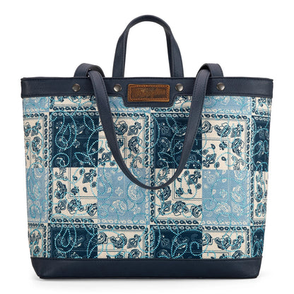 Wrangler Paisley Pattern Dual Sided Print Tote