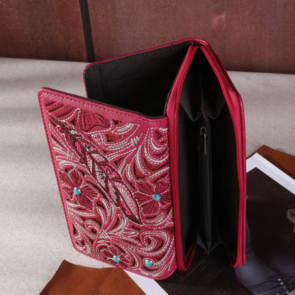 Montana West Embroidered Floral Cut-out Collection Wallet