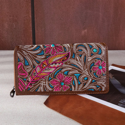 Montana West Embroidered Floral Cut-out Collection Wallet