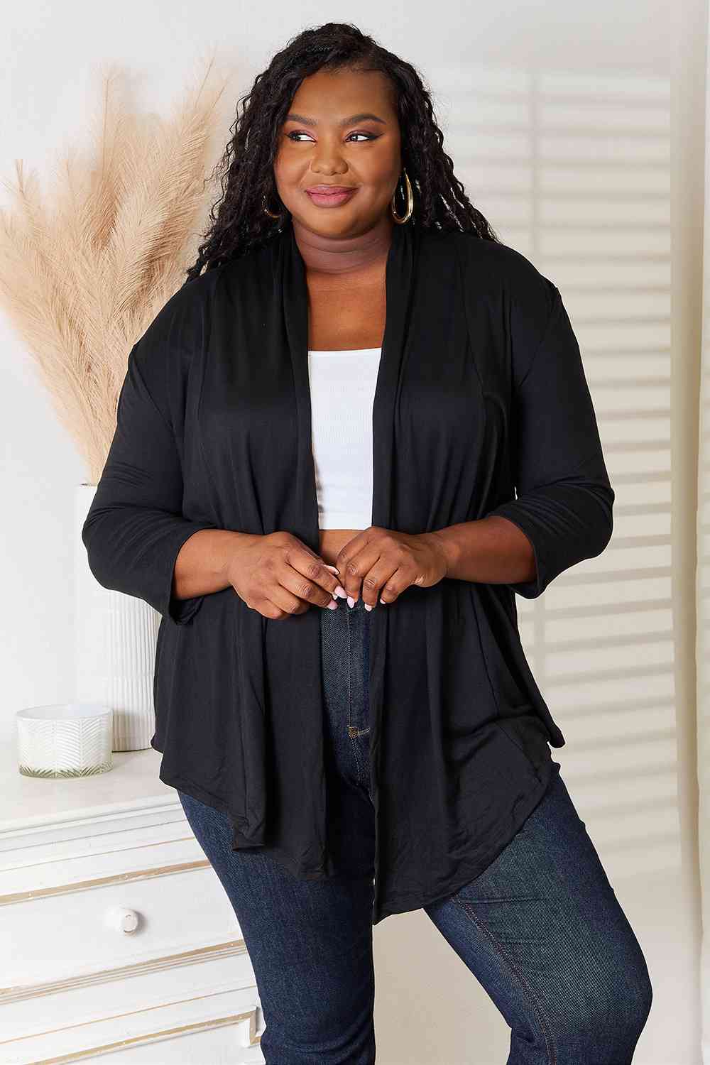 Culture Code Full Size Open Front Cardigan