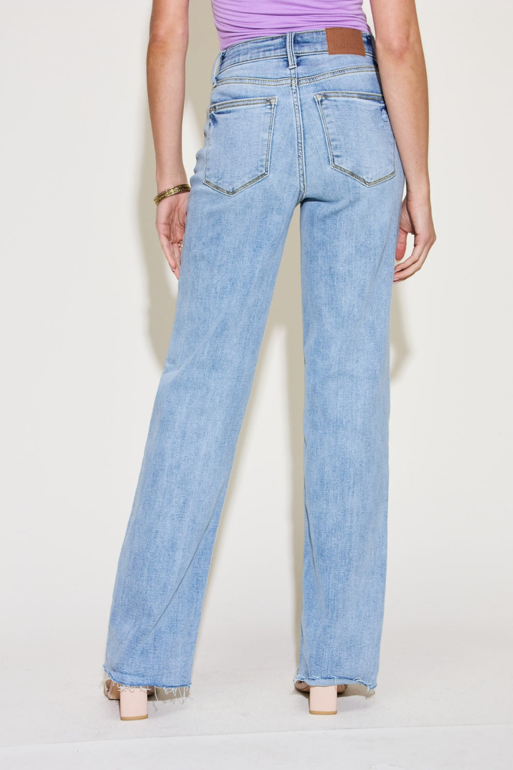 Judy Blue Full Size V Front Waistband Straight Jeans